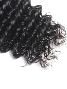 Fasci di capelli umani vergini neri naturali a onde profonde da 1pz, fasci di tessuto da 8-30 pollici per donne