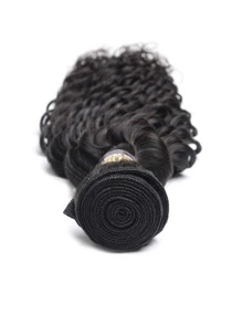 Fasci di capelli umani vergini neri naturali a onde profonde da 1pz, fasci di tessuto da 8-30 pollici per donne
