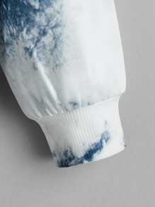 SHEIN Áo nỉ Gái Túi Dây kéo Cà vạt nhuộm Giải trí - Nhiều màu - Xem 4