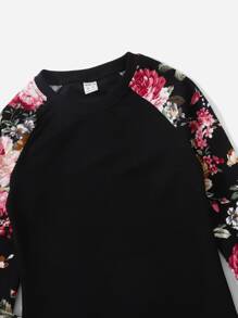 SHEIN Đầm Gái Hoa Ăn mặc đẹp - màu đen - Xem 3