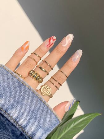 24 sztuki liniowych sztucznych paznokci i 1 kawałek taśmy i 1 kawałek pilnika do paznokci;