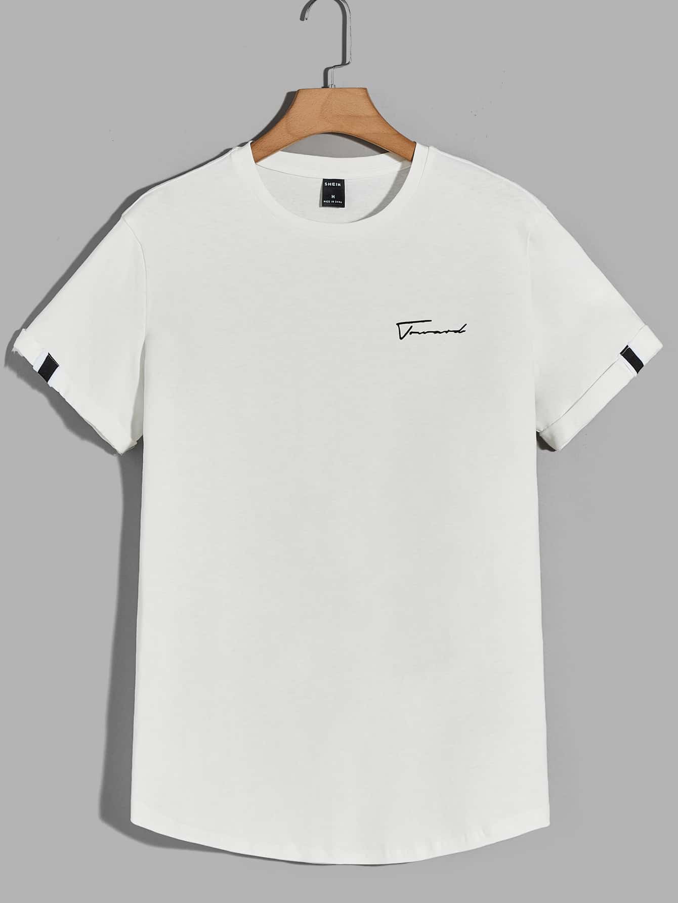 Manfinity ModaGents Men Letter Graphic Patched Detail Tee