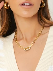 MOTF PREMIUM 水鑽裝飾項鍊 - 金黃色 - 查看 3