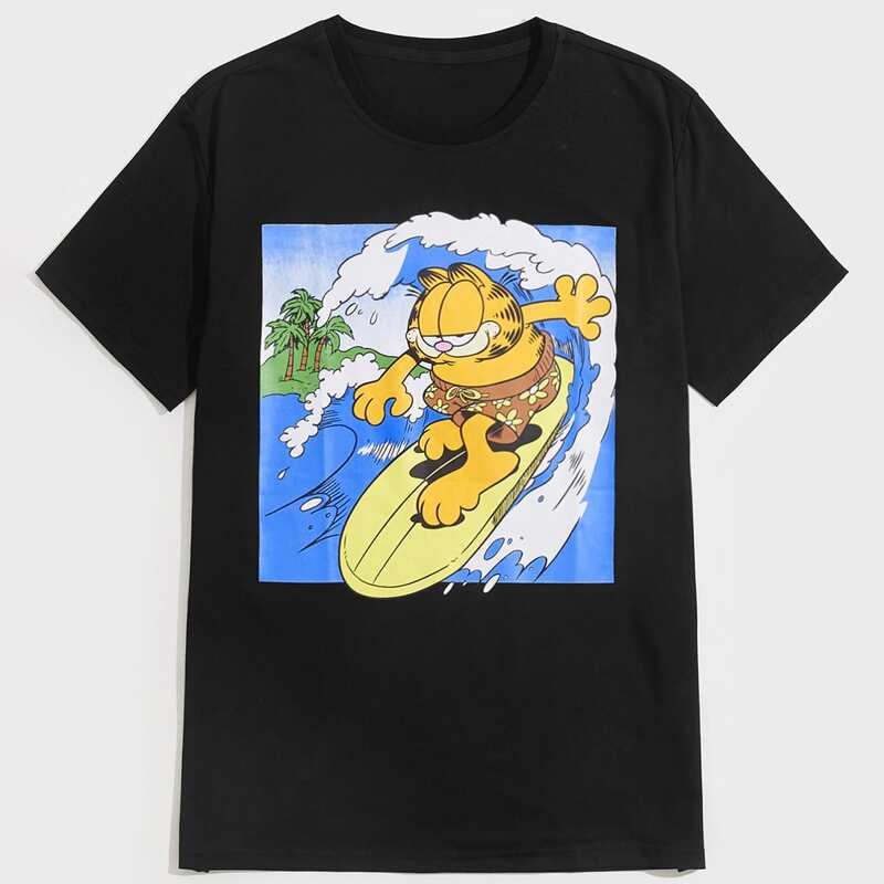 

Guys Cartoon Graphic Tee, Black