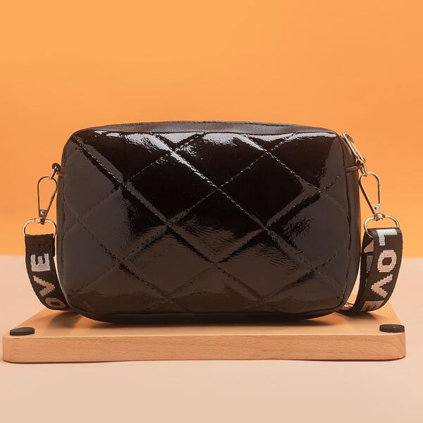 

Quilted Crossbody Bag, Black