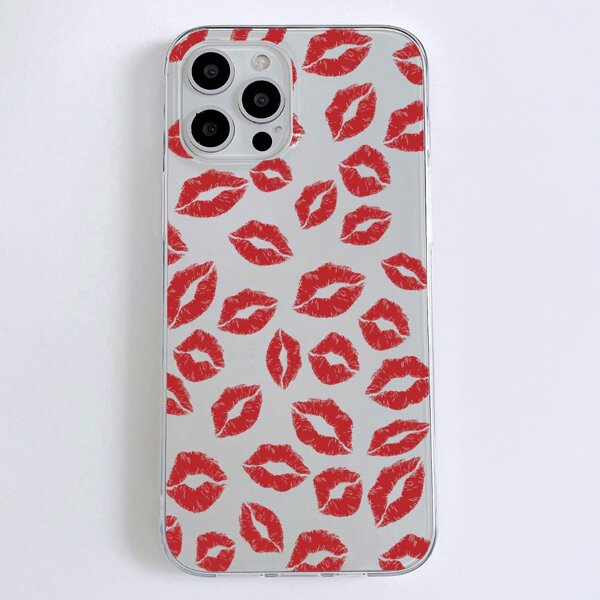 

Red Lip Clear Phone Case