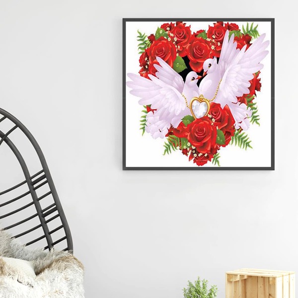 

Pigeon Print DIY Diamond Unframed Painting, Multicolor