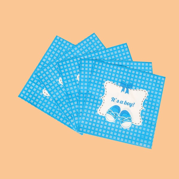 

20шт Одноразовая салфетка с текстовым принтом, Многоцветный