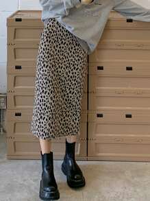 Allover Print Straight Skirt