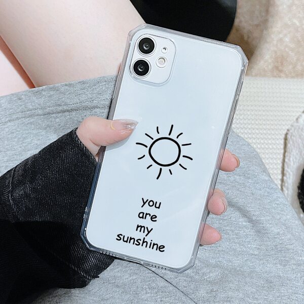 

Letter Graphic Clear Phone Case