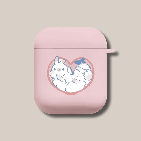 

Rabbit Pattern Case For AirPods, Pink