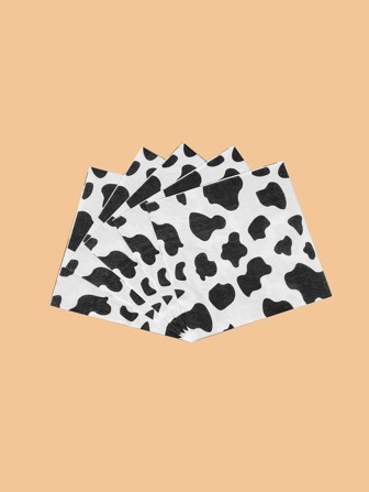 20pcs Cow Pattern Disposable Napkin,Christmas