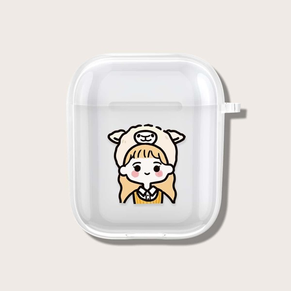 

Чехол для Airpods с мультипликационным узором, Прозрачный