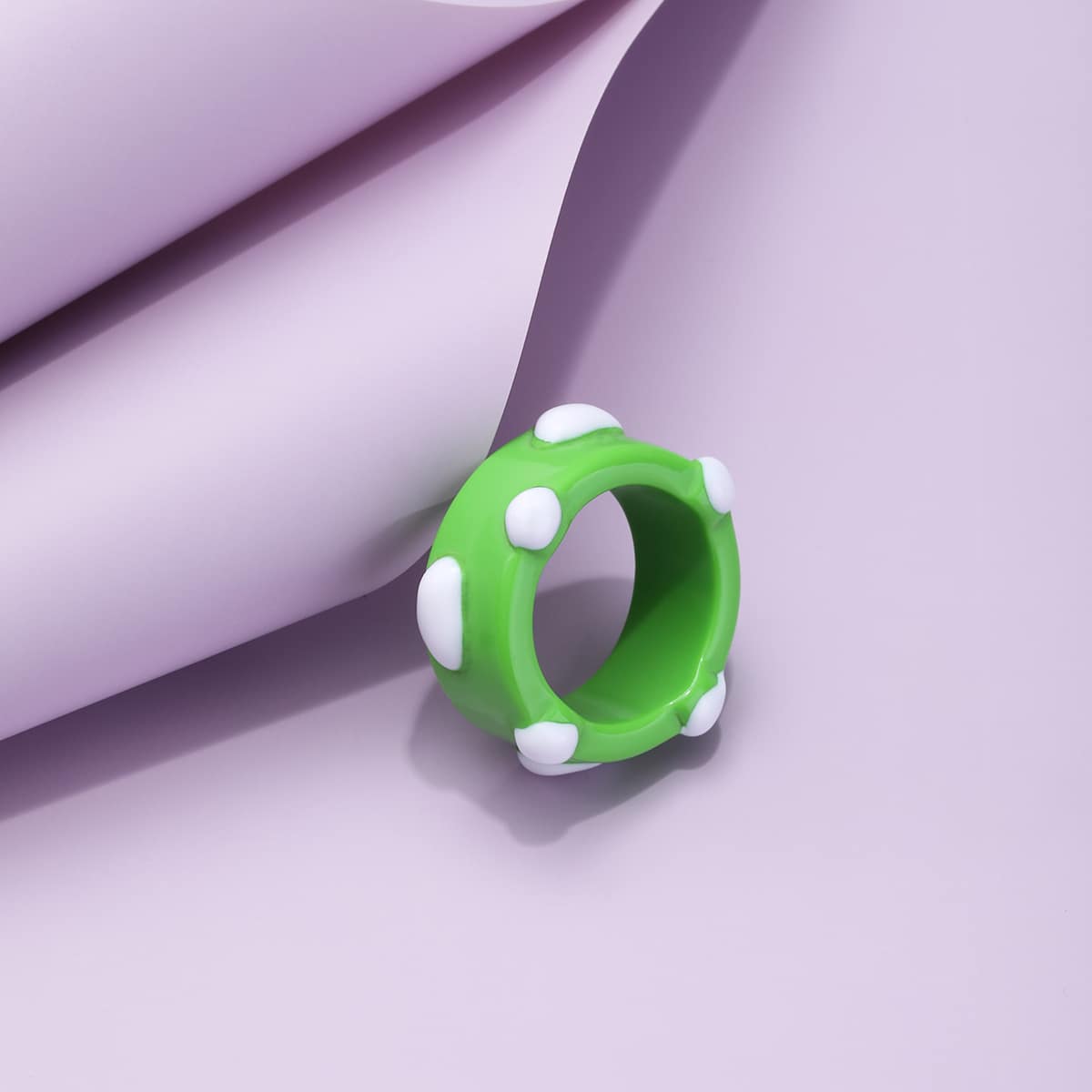 

Geo Decor Ring, Green