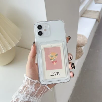 帶插卡槽透明手機殼