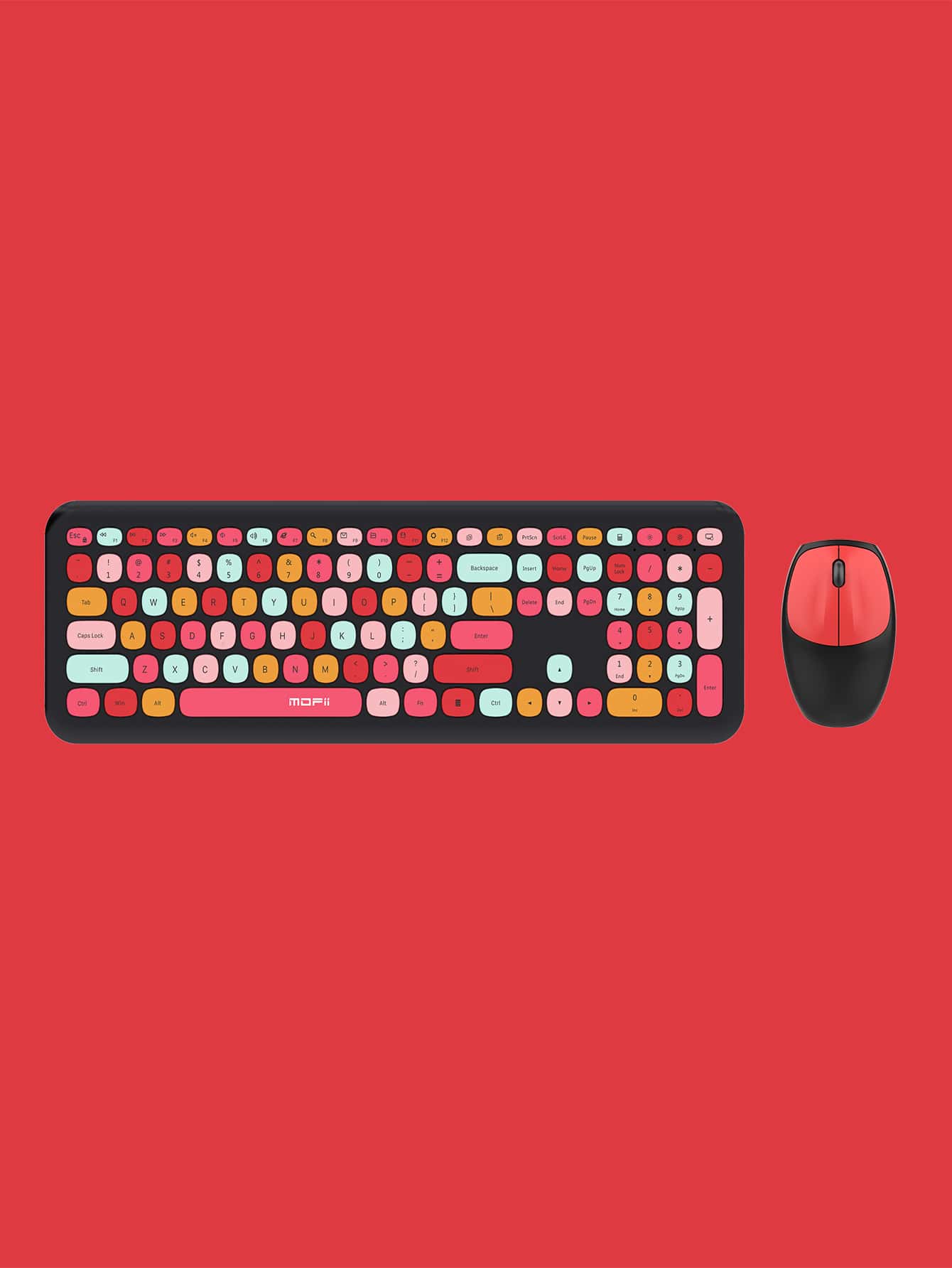 MOFII Bàn phím và chuột không dây đầy màu sắc 2.4GHz kết hợp - màu đen - Xem 1