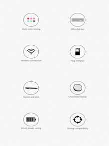 MOFII Bàn phím và chuột không dây đầy màu sắc 2.4GHz kết hợp - màu đen - Xem 6