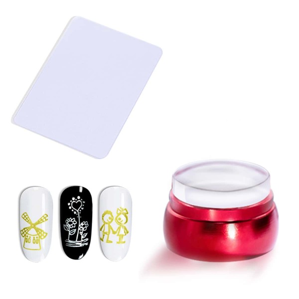 

Silicone Nail Art Stamper, Red