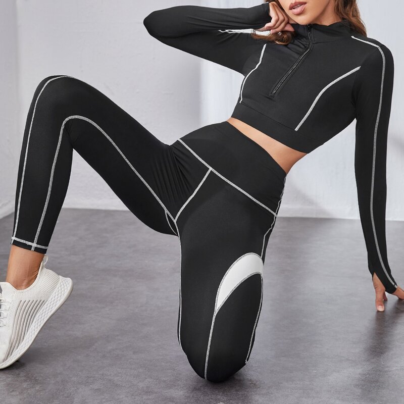 

Four-Way Stretch Feels Like Skin Sports Set, Black