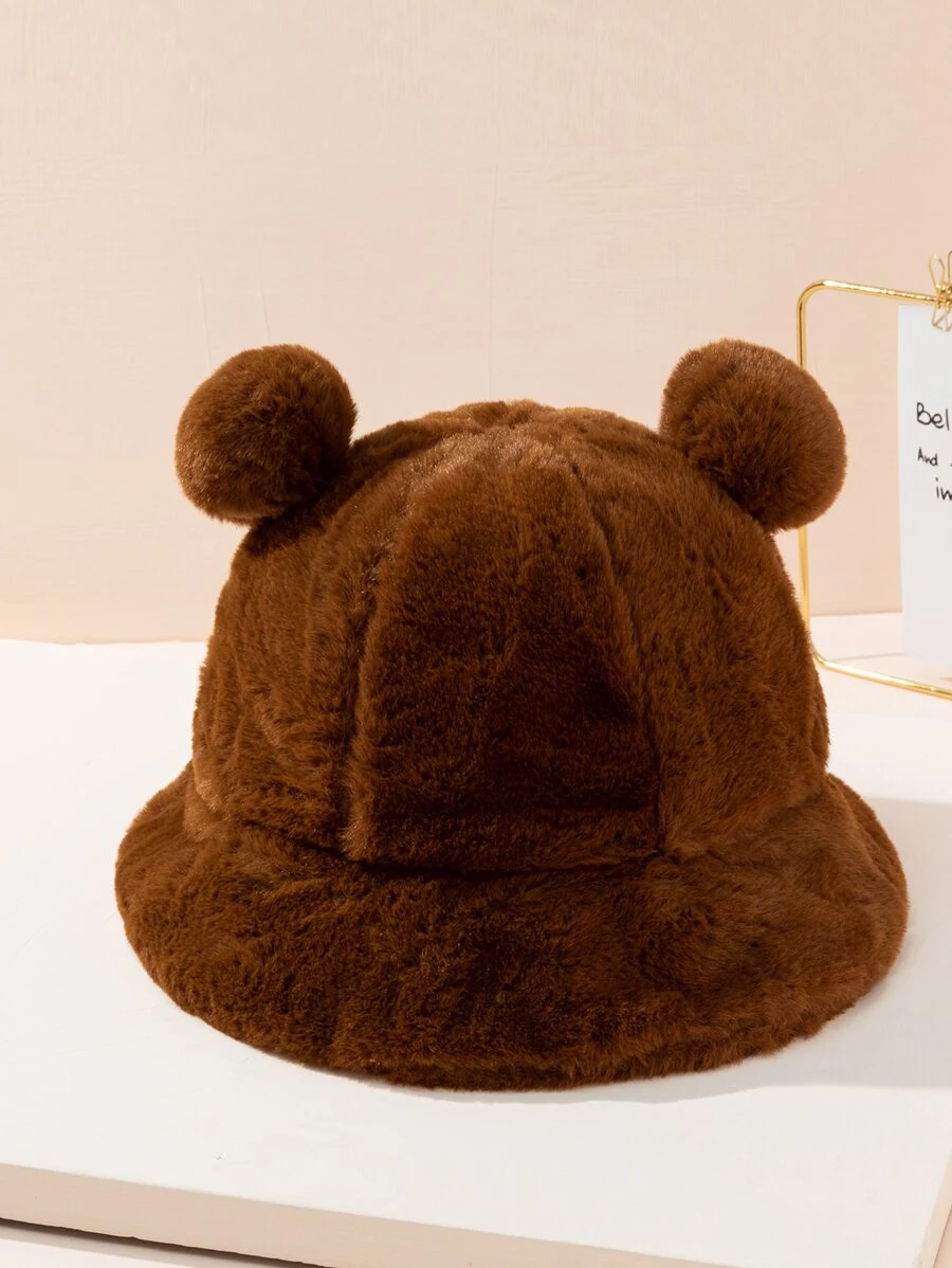 熊裝飾帽 - 鏽棕色 - 查看 1