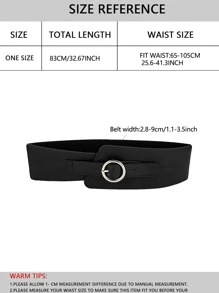 Circle Decor Corset Belt - Black - View 3