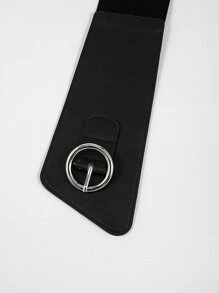 Circle Decor Corset Belt - Black - View 4