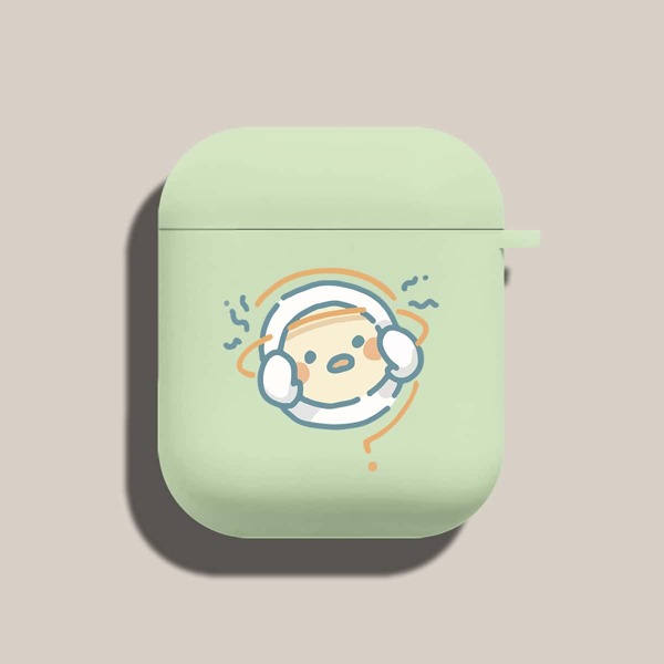 

Чехол для Airpods с мультипликационным узором, Зелёный