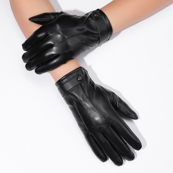 

Minimalist Solid Gloves, Black
