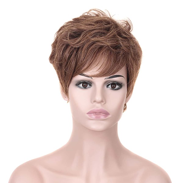 

Short Curly Synthetic Wig, Brown