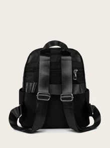 Mochila De Solapa Minimalista Antirrobo - Negro - Ver 2