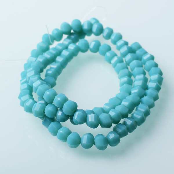 

95pcs Glass Bead DIY Jewelry Accessory, Mint blue