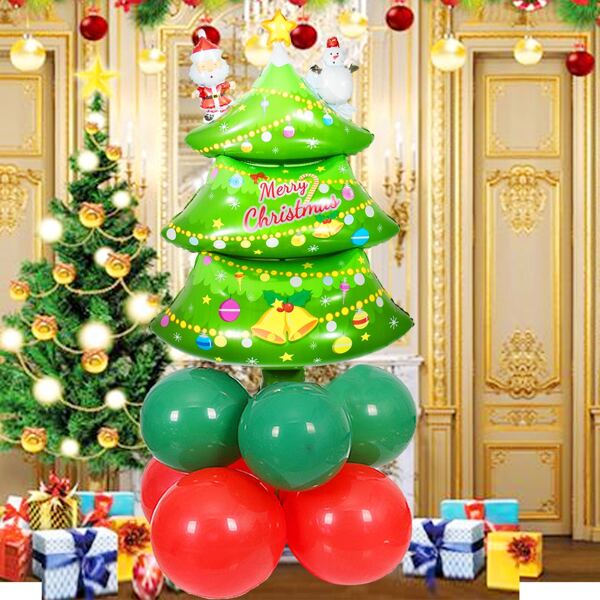 

9pcs Christmas Party Decoration Balloon, Multicolor
