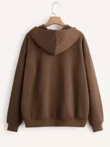 INAWLY Sudadera con capucha con cremallera y cordón, forro térmico, manga larga