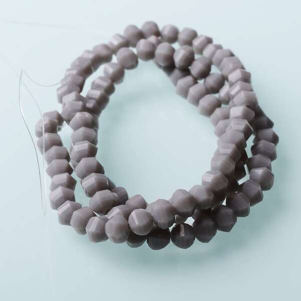 

95pcs Glass Bead DIY Jewelry Accessory, Grey
