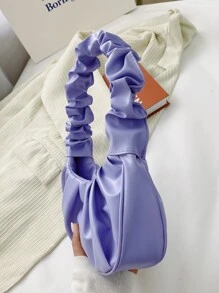 Minimalist Ruched Bag - Purple - View 5