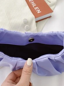 Minimalist Ruched Bag - Purple - View 4