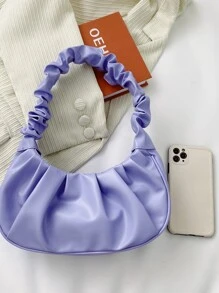 Minimalist Ruched Bag - Purple - View 7
