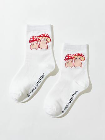 Libbyframe ROMWE calcetines con estampado de seta