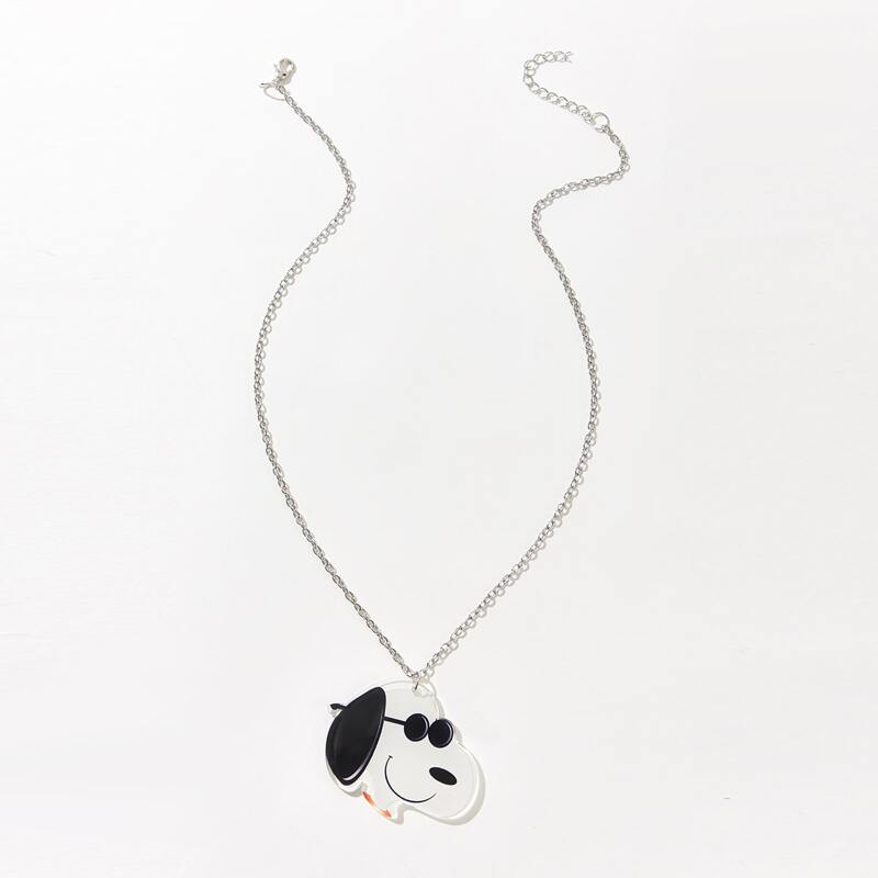 

Cartoon Pendant Chain Necklace, Multicolor