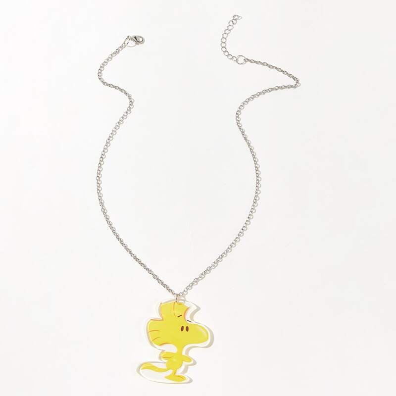

Cartoon Pendant Chain Necklace, Multicolor