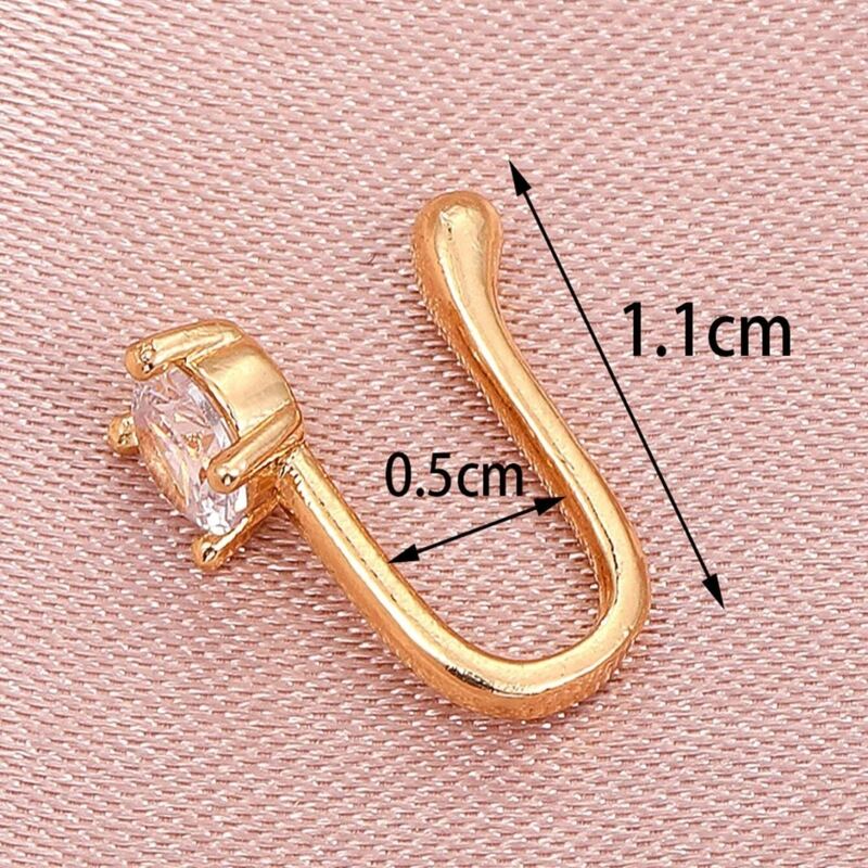 

Rhinestone Decor Nose Ring, Gold