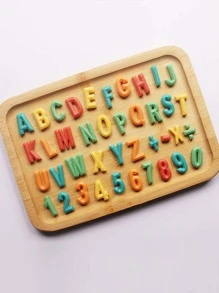 1pc Letter Molds for Chocolate, Alphabet and Numbers Silicone Molds for Making Gummy Candy Chocolate Cake Decoration - Light Grey - View 5