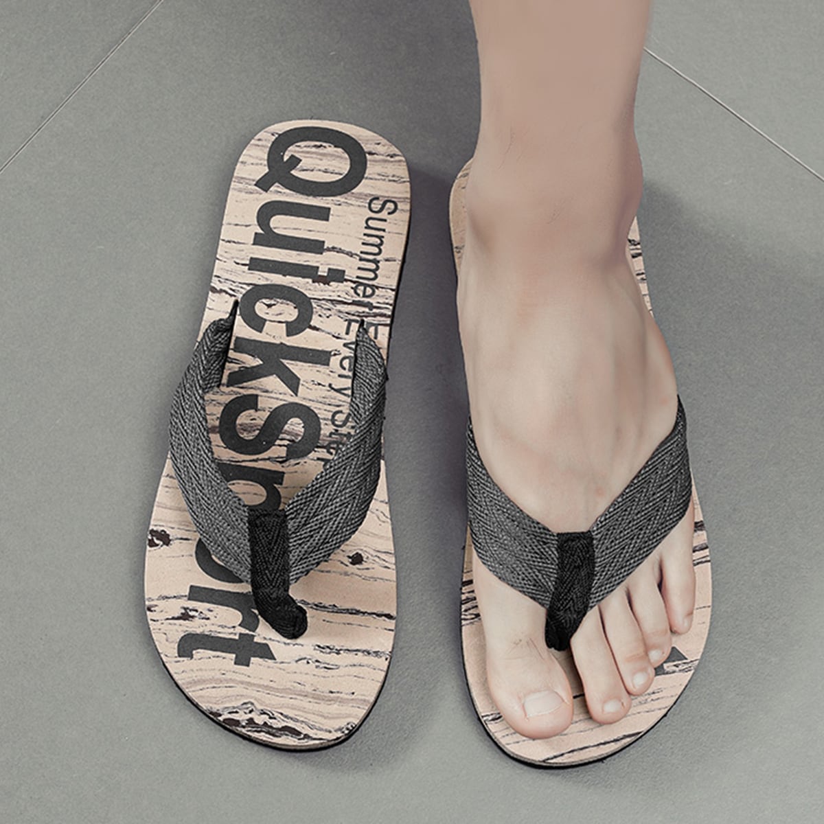 для мужчины Вьетнамки с текстовым принтом