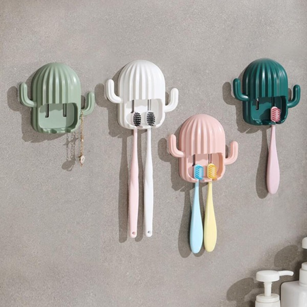 

1pc Random Color Cactus Toothbrush Holder, Multicolor