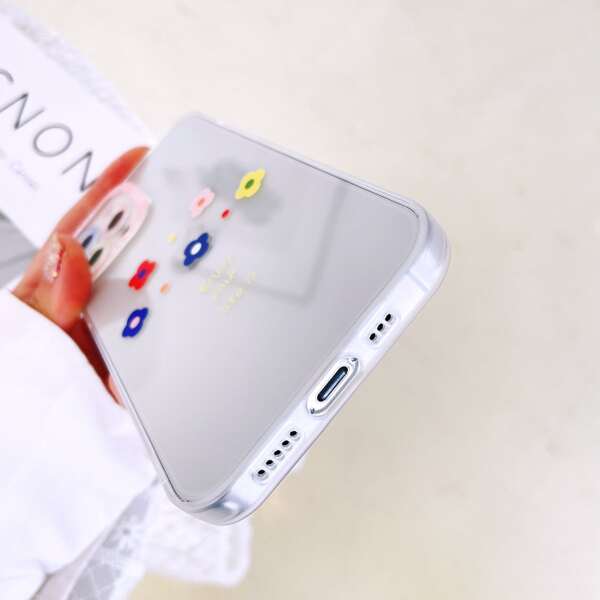 

Flower & Letter Graphic Clear Phone Case