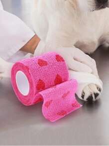 3 cái Heart Print Pet Bandage - Màu Hồng Tươi - Xem 4