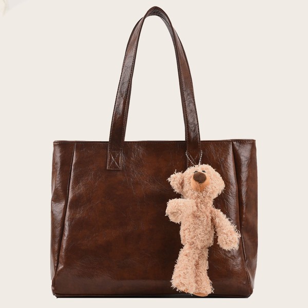 

Vintage Design Large Capacity Tote Bag, Brown