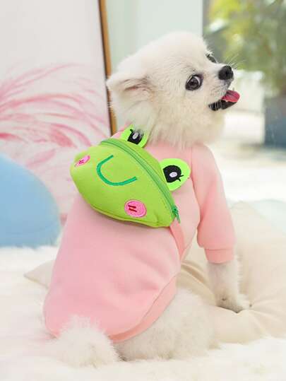 Felpa per animali domestici con design rana