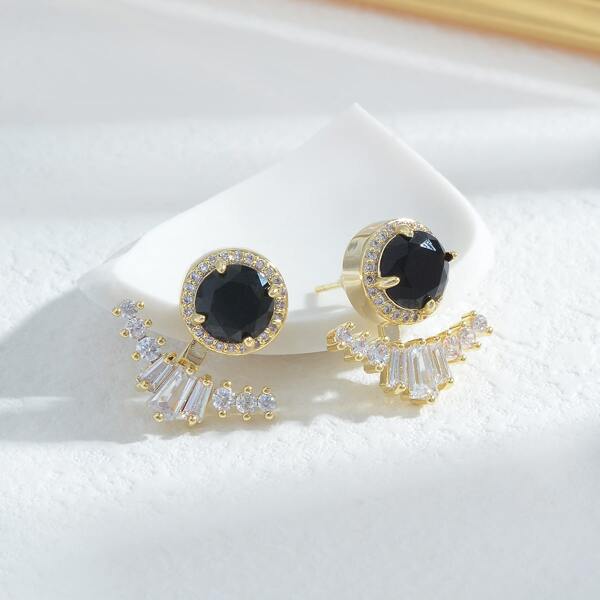 

14K Gold Plated Zircon Decor Earring Jackets