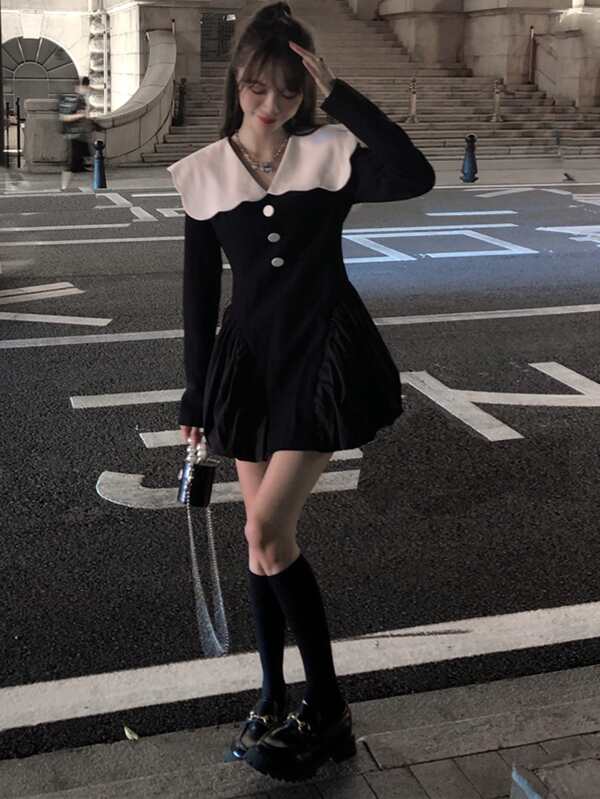 新着 black one-piece mini blazer meltthelady - ミニワンピース - hlt.no 販売アウトレット meltthelady ブレザーミニストライプワンピース ミニワンピース